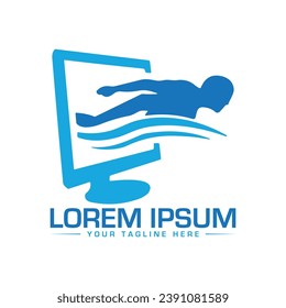 Diseño del logotipo de la piscina