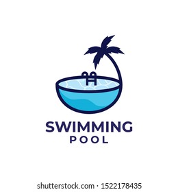 Swimming Pool Logo Design Vector