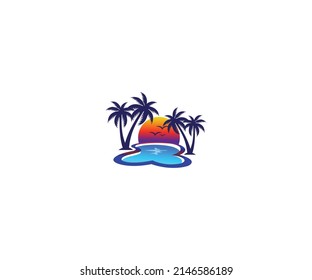 Swimming Pool  Logo Design vector Template