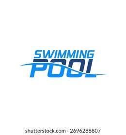 Logotipo de la piscina aislado en el fondo blanco