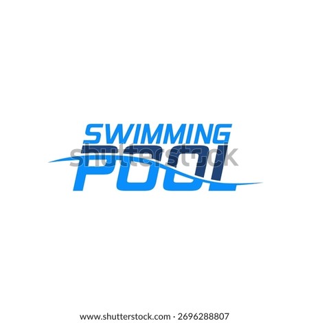 Swimming pool logo isolated on white background