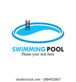 Swimming pool logo template illustartion