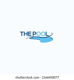 Swimming pool logo vector design