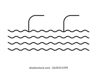 Swimming Pool and Man Icon. Vector Icon swimming man logo icon vector illustration. Eps 10