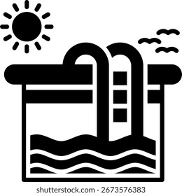 Piscina Nuevo Vector de diseño de iconos creativos