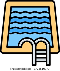 Piscina Nuevo Vector de diseño de iconos creativos