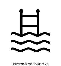 Swimming pool outline icon. Swimming sport symbol. Swimming pool icon design suitable for mobile app, website and designer need. Vector isolated illustration