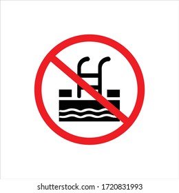 swimming pool outline icon vector. flat illustration symbol sign. not square pool design.
