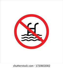 swimming pool outline icon vector. flat illustration symbol sign. not square pool design.