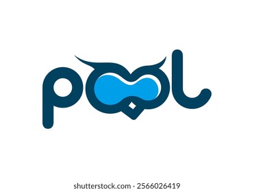 swimming pool owl vector illustration logo
