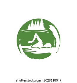 swimming pool park vector logo template