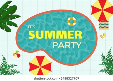 swimming pool party summer background