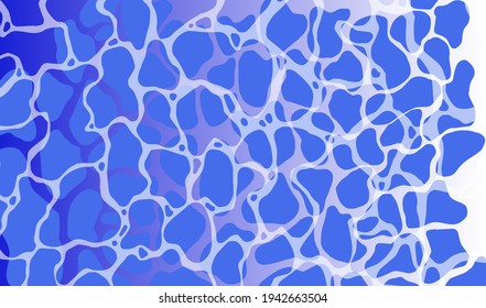 Swimming pool with ripples on pastel blue water surface. Japanese anime pop style, Citypop and Vaporwave nostalgic aesthetics.