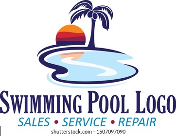 Swimming Pool Sales And Service Logo