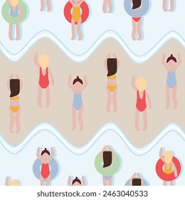 Fondo de patrón sin fisuras de la piscina