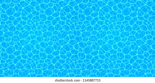 Swimming pool seamless texture. Water surface background.repeated pattern. Summer wallpaper. Abstract vector backdrop. watery background. sea, ocean aquatic center, summer , travel, vacation designs