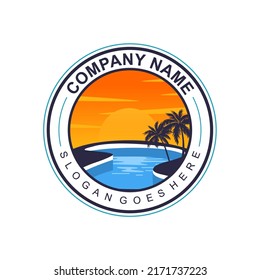 Swimming Pool Service, Aqua Logo Design Vector