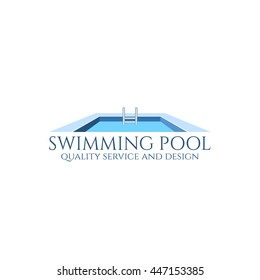 Swimming pool service and design logo. Vector illustration.