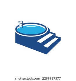 swimming pool service, swimming pool logo, aqua logo design vector