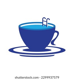 swimming pool service, swimming pool logo, aqua logo design vector