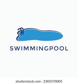 Swimming pool service logo design idea