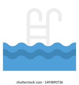 swimming pool sign flat icon