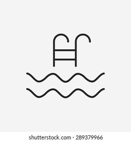 swimming pool sign icon