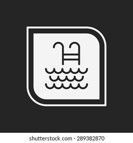 swimming pool sign icon