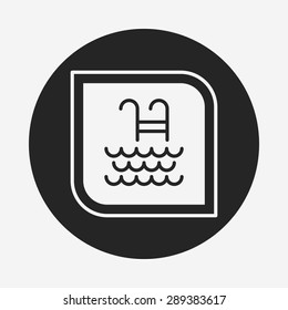 swimming pool sign icon