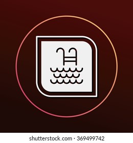 swimming pool sign icon