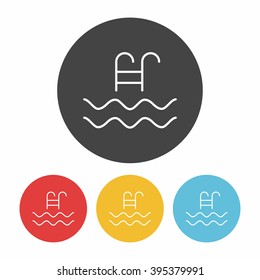 swimming pool sign icon