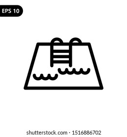 Swimming pool sign icon. vector illustration logo template. eps10