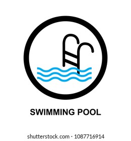 swimming pool sign vector