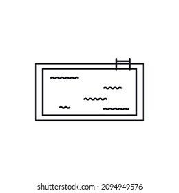Swimming pool simple vector icon.