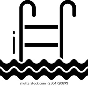 Swimming Pool solid glyph vector illustration