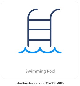 Swimming pool And Summer Icon Concept