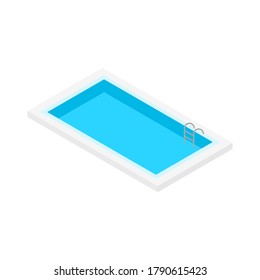 swimming pool. summer icon isolated on white background. vector illustration