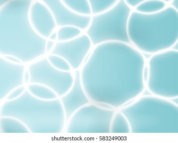 swimming pool with sun ray, attractive summer background for design