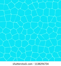 Swimming pool surface water texture. Top aerial view. Hello Summer. Cute cartoon relaxing object. Sea Ocean water. Blue background. Flat design. Vector illustration