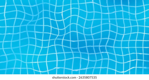 Textura da piscina com azulejos ondulados. Fundo de verão 