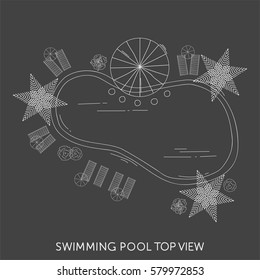 Swimming pool Top View