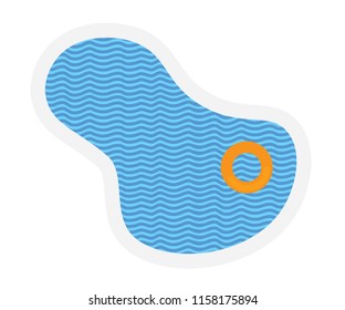 swimming pool top view- vector illustration