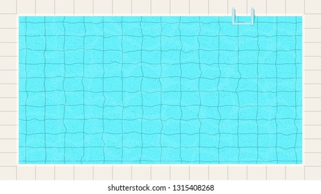 Swimming pool top view. Vector Illustration for background, poster or banner.