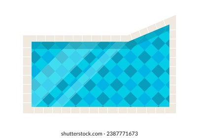 Vektorgrafik des Swimmingpools mit Draufsicht