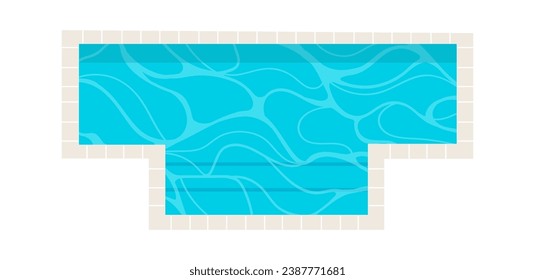 Vektorgrafik des Swimmingpools mit Draufsicht