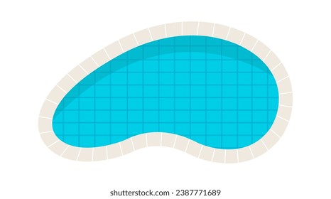 Vektorgrafik des Swimmingpools mit Draufsicht