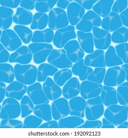 Swimming Pool Underwater Seamless Caustic Texture. Vector