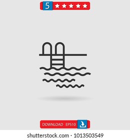 swimming pool vector icon