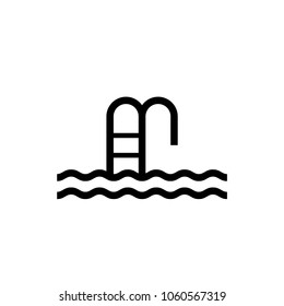 Swimming pool vector icon