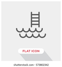 Swimming pool vector icon